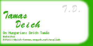 tamas deich business card